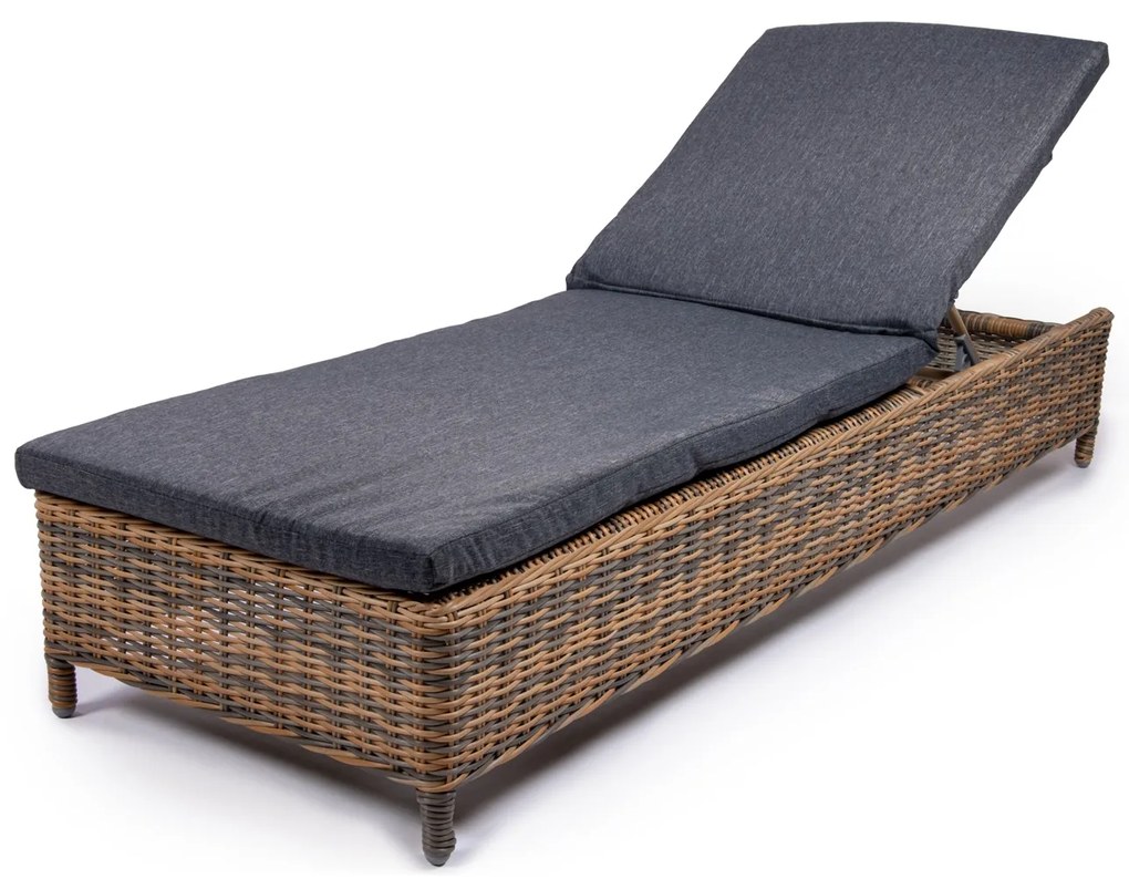 Ležadlo GARDE hnedo-sivé