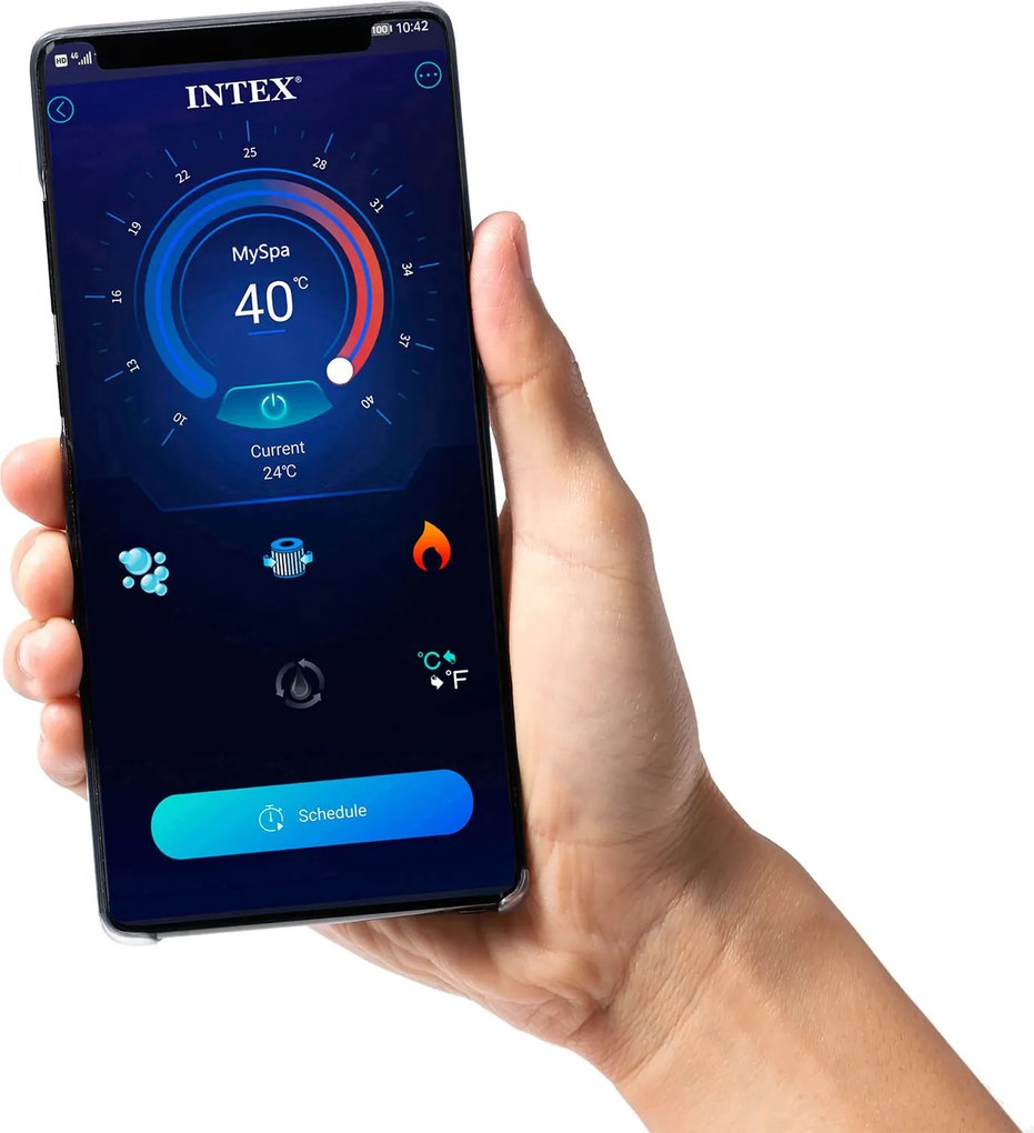 INTEX Nafukovacia vírivka štvorcová 4 osoby 175x71cm - INTEX 28450