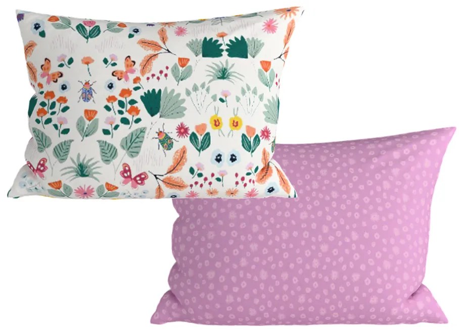 Súprava 2 ks dekoračných obliečok na vankúš LUNETTA 40x60 cm, ružová