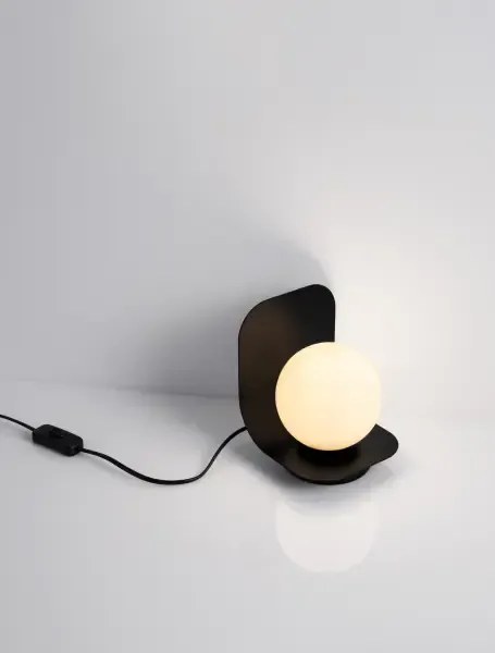 LED čierna stolná lampa Kamen