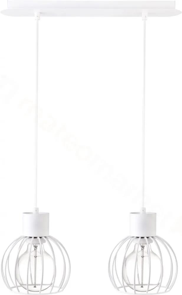 SIGMA Závesné moderné osvetlenie nad jedálenský stôl LUTO, 2xE27, 60W, biele