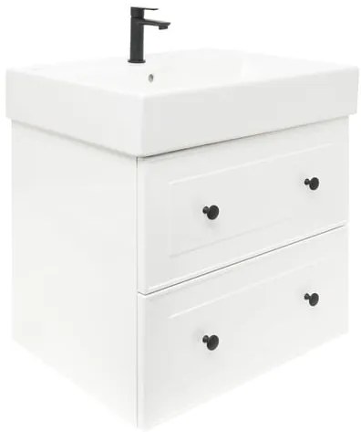 Kúpeľňová skrinka s umývadlom Naturel Forli 60x53x46 cm biela lesk FORLI60BIUSAT, 1 ks