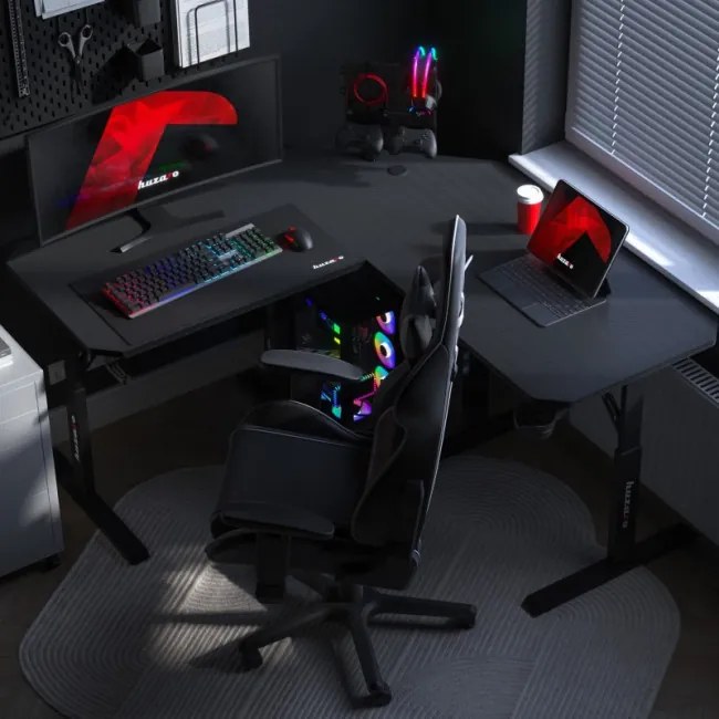 Herný rohový stôl Hero 7.3 čierny