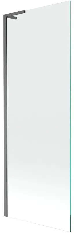 Mexen Next, vaňová zástena 1-krídlová 70 x 150 cm, fixné krídlo, 6 mm číre sklo, brúsený grafit profil, 895-070-000-03-00-66