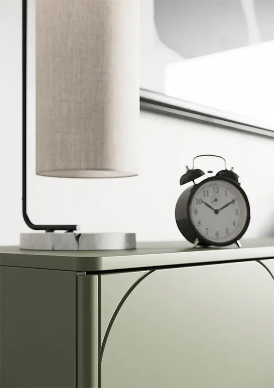 Olivová komoda Sonatia II 200 cm so štyrmi dverami - nohy guľaté