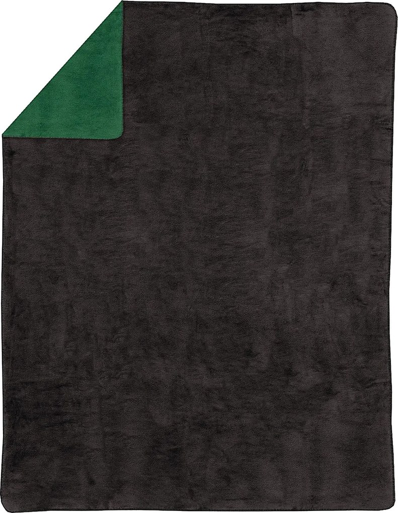 Deka Cotton Cloud 150x200 cm tmavo - zelená/grafitová