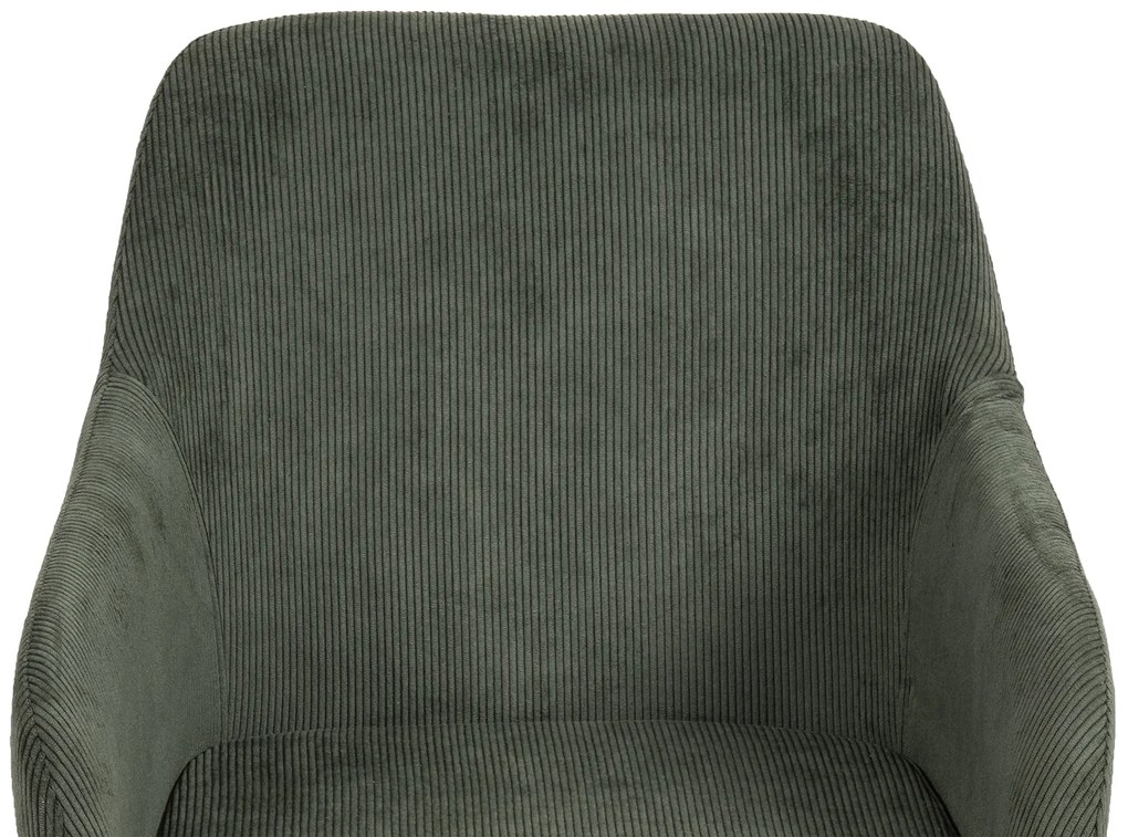 Noela Otočná jedálenská stolička menčestrová LOREN zelená