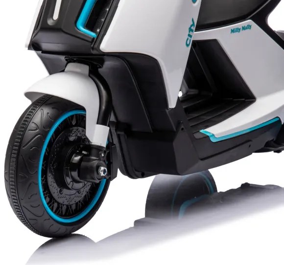 Elektrický skúter City biely