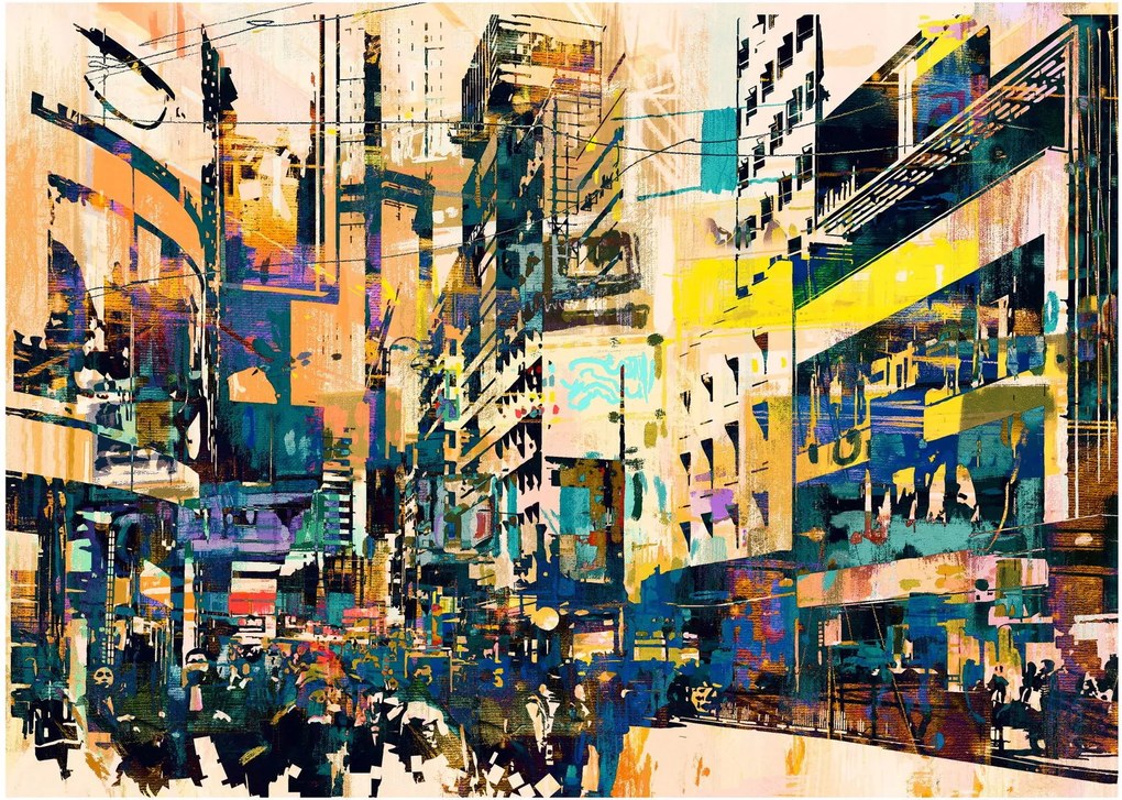 Obraz maľované abstrakcie (70x50 cm)