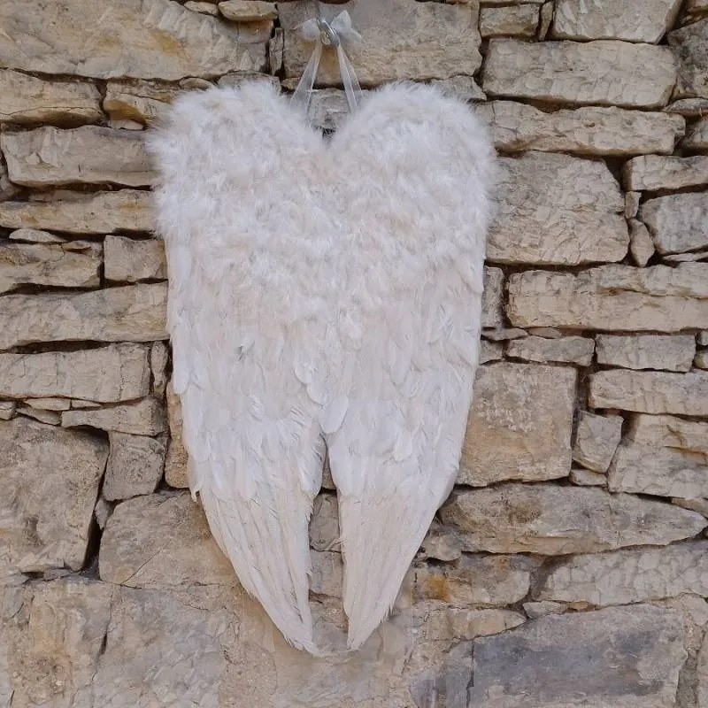 DECOLED Andělská křídla na záda, 43 x 80 cm, bílá