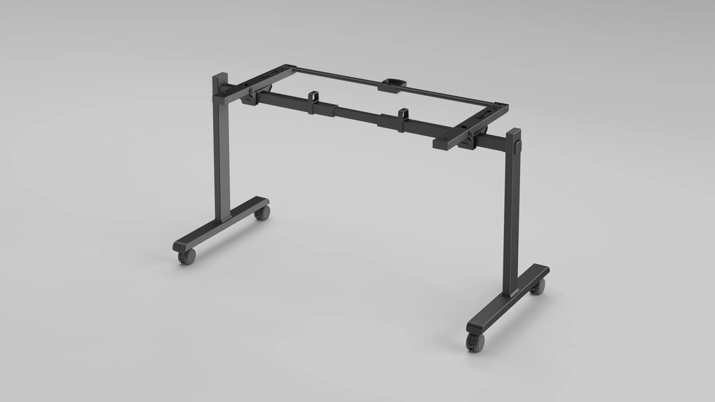 Mobilný stôl MATCH, 160x80 cm, čierna podnož, buk