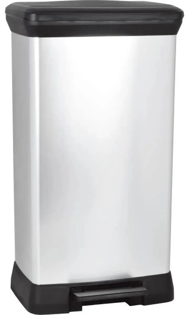 Curver Odpadkový kôš DECO BIN 50L, strieborný