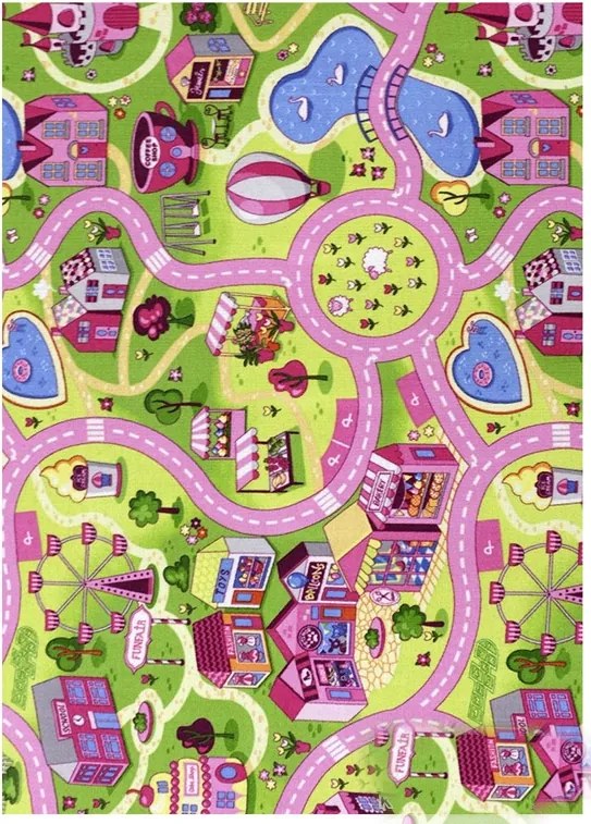 Associated Weavers koberce Dětský kusový koberec silnice Sweet Town - 140x200 cm