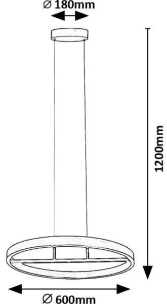 Rabalux 72221 - LED Luster na lanku THRIC LED/42W/230V zlatá
