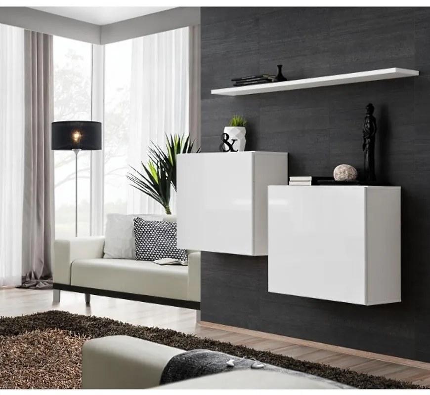 Skrinka + polička Switch Sb I Biely