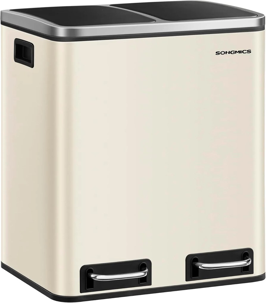 Odpadkový koš Flace 2x15 l béžový/černý