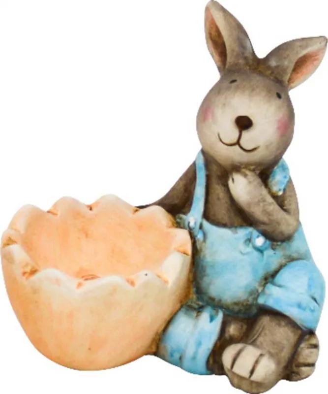 Modrý zajačik, dekorácia, 12x7x10,5cm, MagicHome | S-8091591