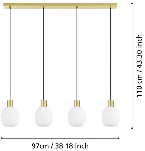 Eglo 900306 - Luster na lanku MANZANARES 4xE27/40W/230V