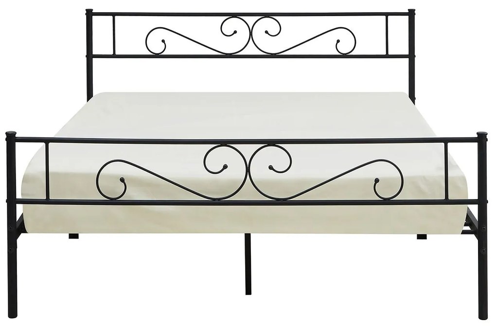 Kovová posteľ Bengrio 0601, Rozmer postele: 160x200, Farby:: biela