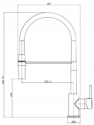 Invena Chameleon, stojanková drezová batéria, červená-chrómová, BZ-29-L07-C