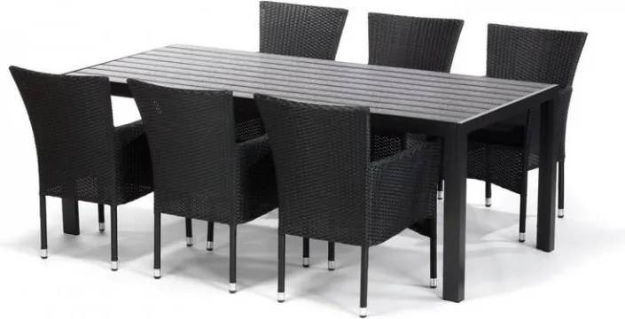 Záhradná zostava 6+1 NORIMBERG, čierny antracit