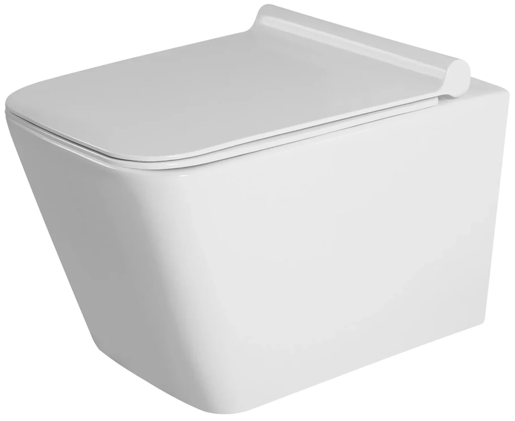 Gamma Mut, závesná WC misa 51x36 cm Rimless s pomaly padajúcim sedadlom, biela lesklá, GMA-MUT-202