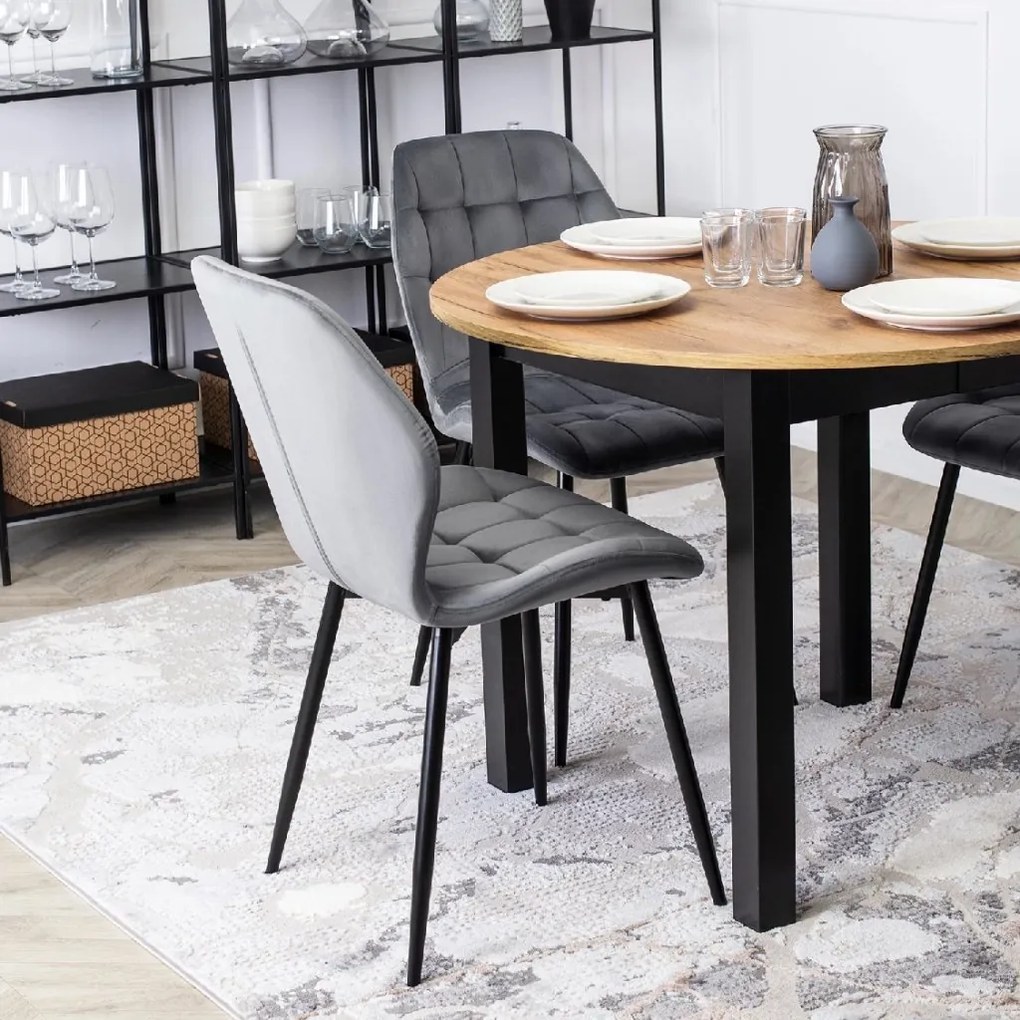 PROXIMA.store - Čalúnená jedálenska stolička LUCKY FARBA: béžová, FARBA NÔH: zlatá