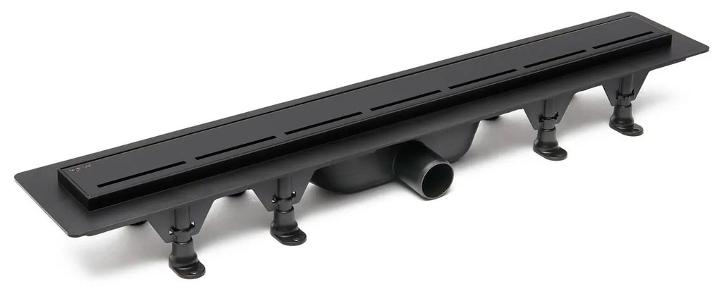 Sprchový žľab SAT 70 cm plast čierny mat ZLAB70BL
