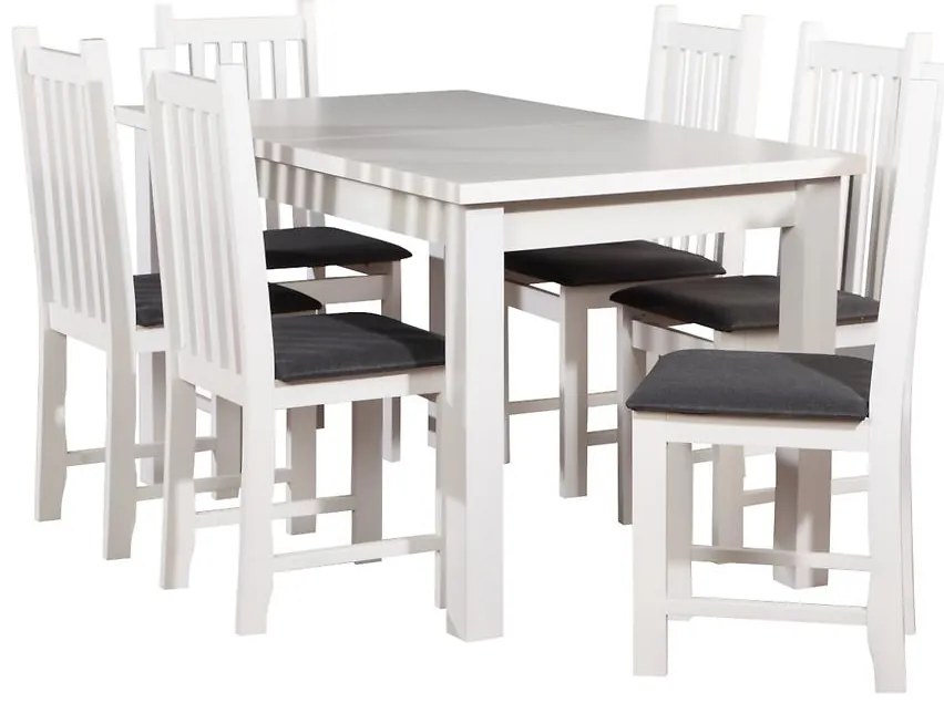 Jedálenská zostava Heron 1+6 st28 140x80+40 +W77 biely