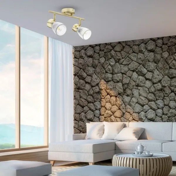 Bodové svietidlo BEST 2xE14/40W/230V zlatá