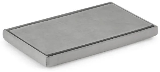 Skladacia taburetka sivá XL zamat sivá