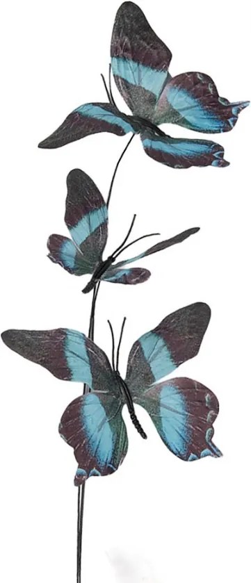 Dekoračná vetvička s modrými motýlikami Butterfly - 10*10*65 cm