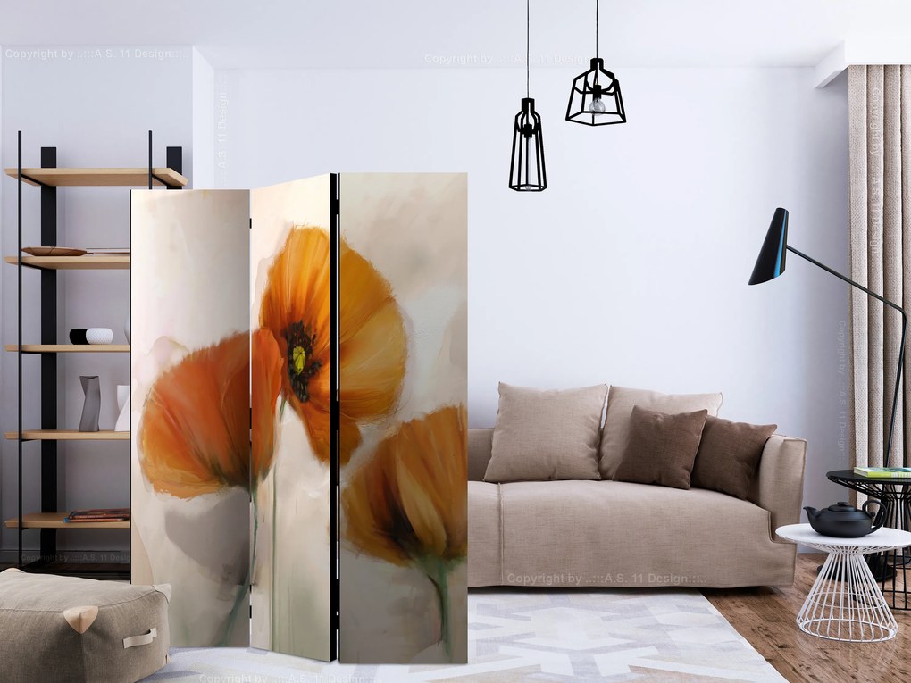 Artgeist Paraván - poppies - vintage [Room Dividers]