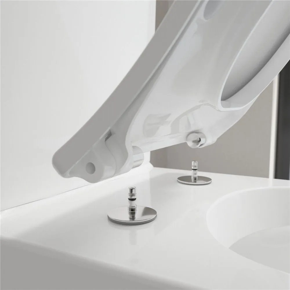 VILLEROY &amp; BOCH Venticello WC misa kombi s hlbokým splachovaním bez vnútorného okraja, zadný odpad, 375 x 700 mm, biela alpská, 4612R001