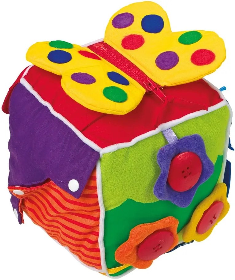 Plyšová kocka pre rozvoj motoriky Legler Baby's Cube