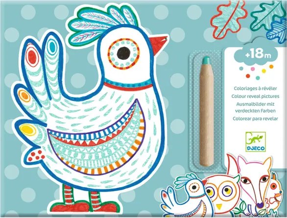 Djeco Omaľovánka s farbičkou Lesné zvieratká