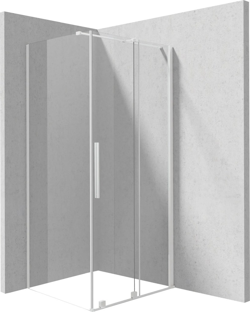 Deante Obdĺžnikový sprchový kút Prizma 100x80 cm - KPNAP10S08, biela mat - bez vaničky