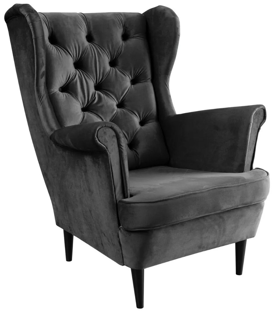 KRESLO UŠIAK BRUNO 2 CHESTERFIELD ROYAL VELVET 214