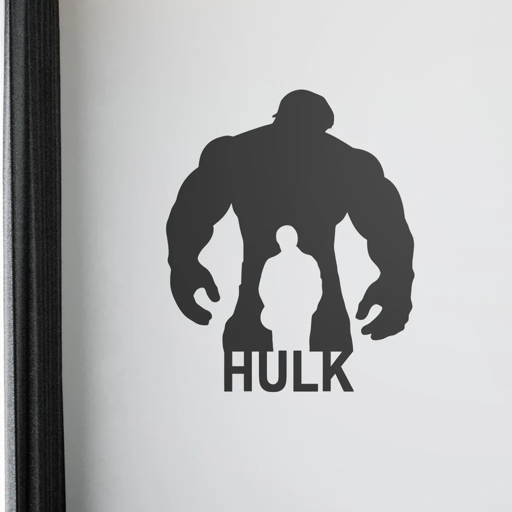 Veselá Stena Samolepka Hulk silueta Farba: červená, Veľkosť: 80 x 97 cm