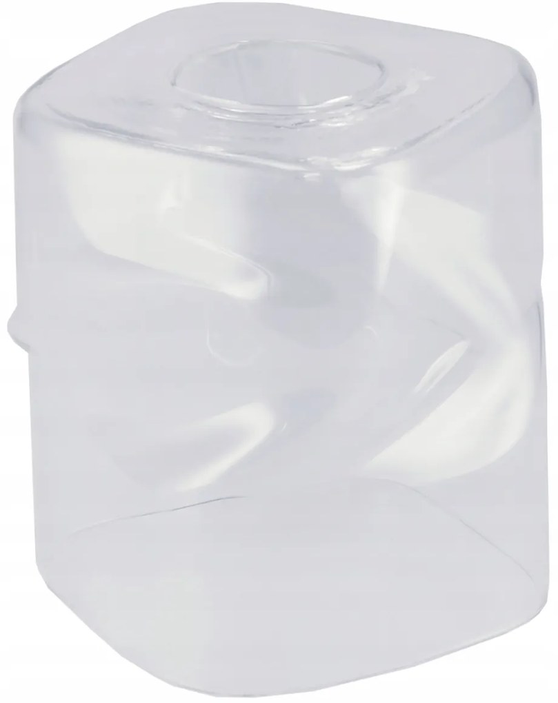 BERGE LED luster stropné svietidlo 2xE27, skladací sklenený štvorec, transparentný