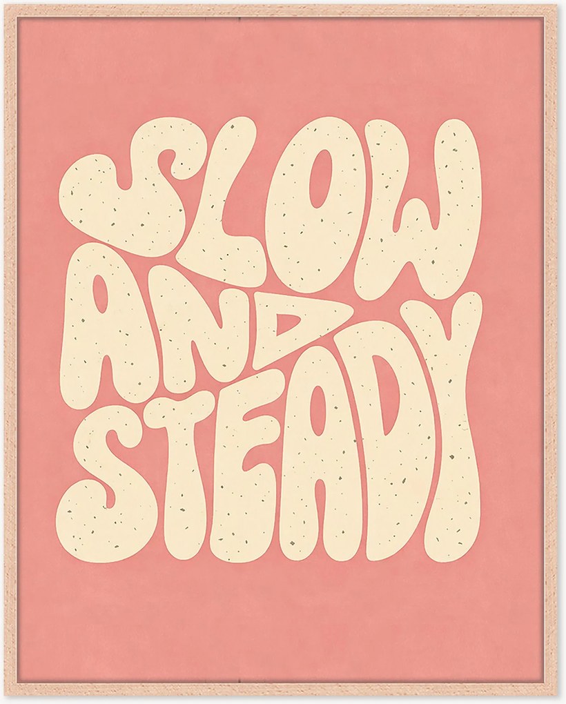 Nástenná dekorácia v ráme Slow & Steady