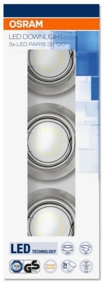 Osram - SADA 3x LED Podhľadové svietidlo 3xGU10/3W/230V
