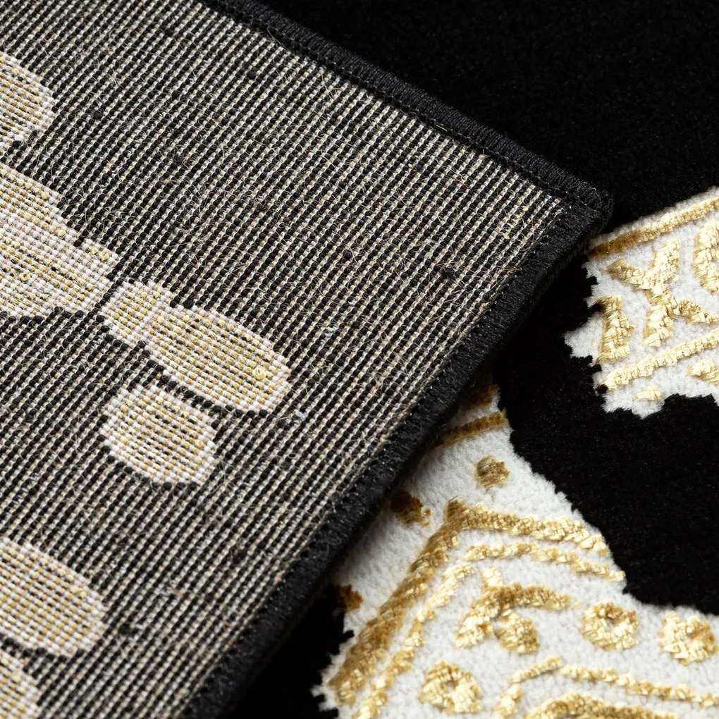 Kusový koberec Allure 1965 black/gold, 200x290, čierna, kancelária, Dywany Łuszczów