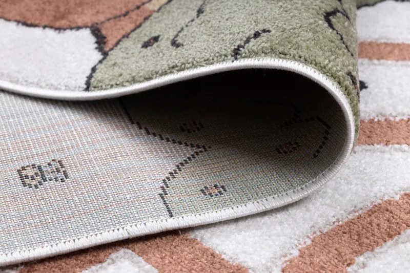 Dywany Łuszczów, Detský kusový koberec Fun Honey with Bear cream, 140x190, hnedá, detská izba