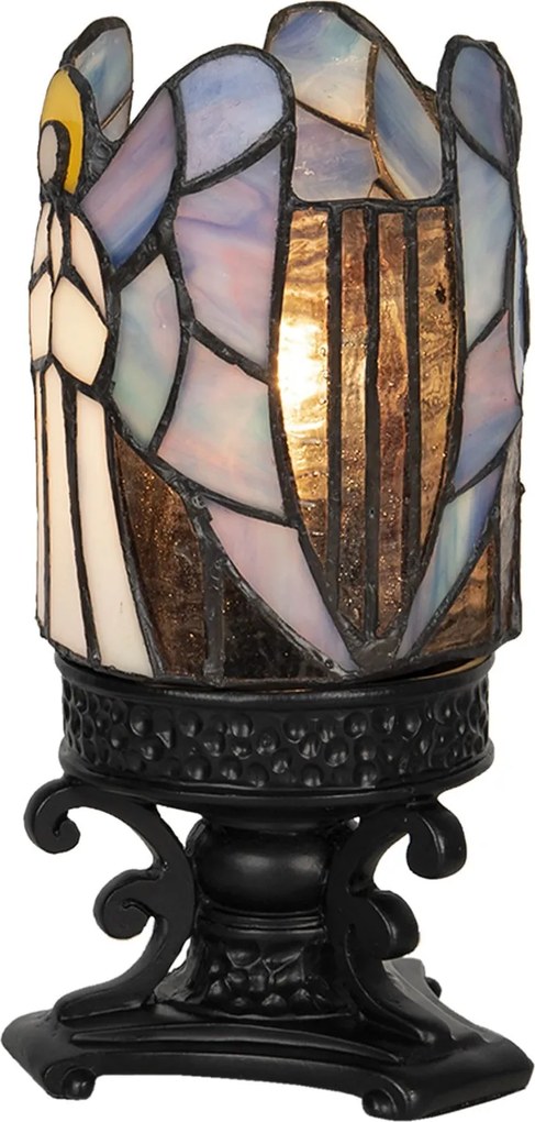 Vitrážové stolná lampa Tiffany Ange - Ø 14 * 21 cm E14 / max 1 * 25W