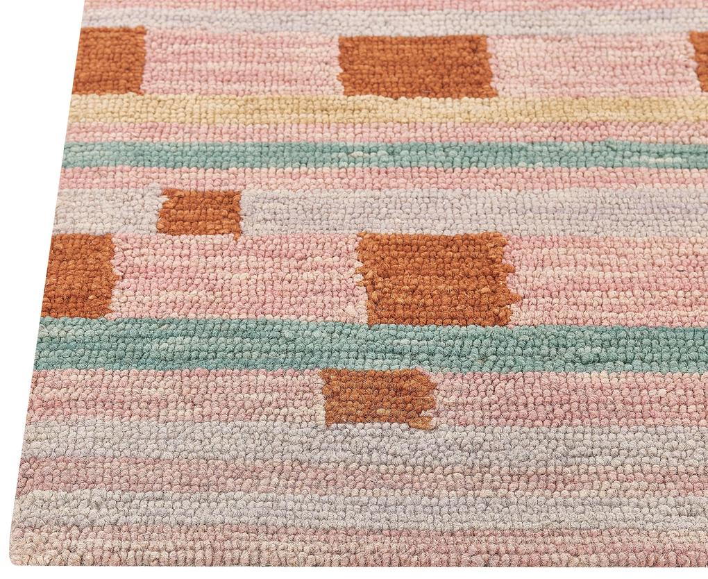 Vlnený koberec 140 x 200 cm viacfarebný YOMRA Beliani