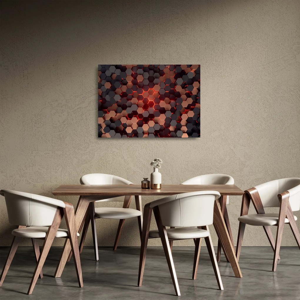 Sklenený obraz - Futuristická abstrakcia (70x50 cm)