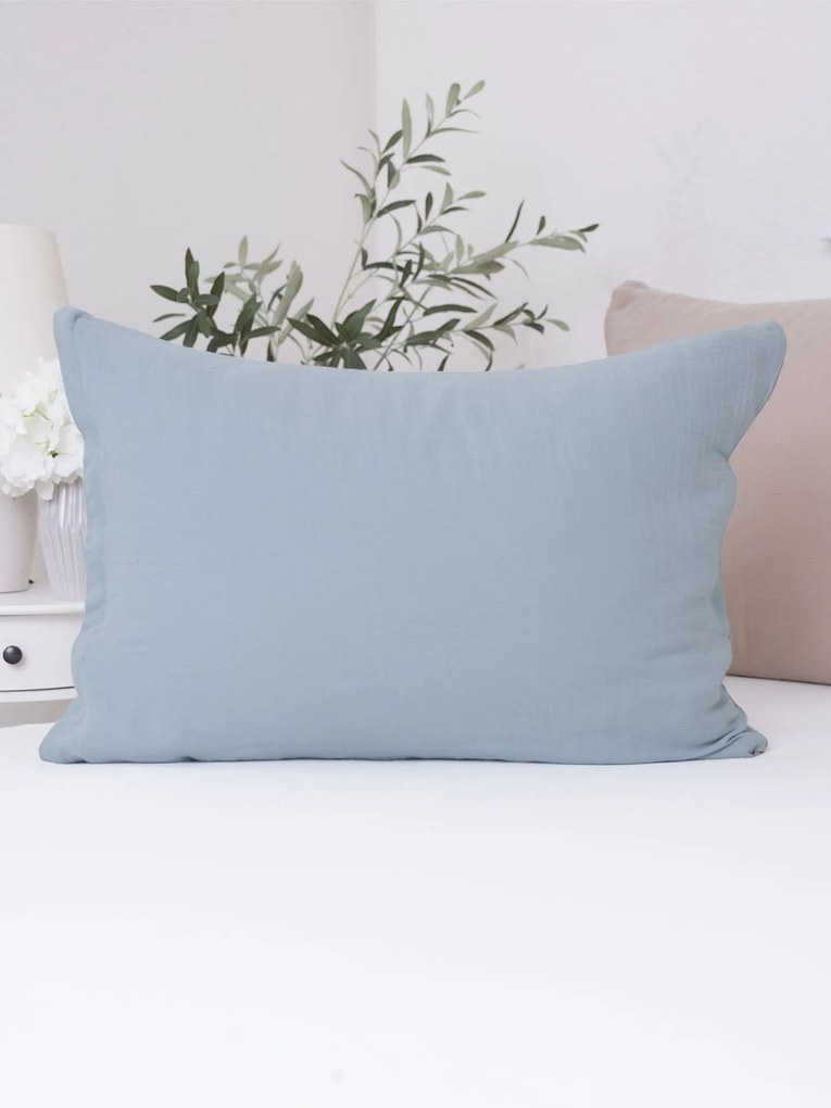 Mušelínová obliečka na vankúš 50 x 70 cm Alexia Duo - mätová/cappuccino