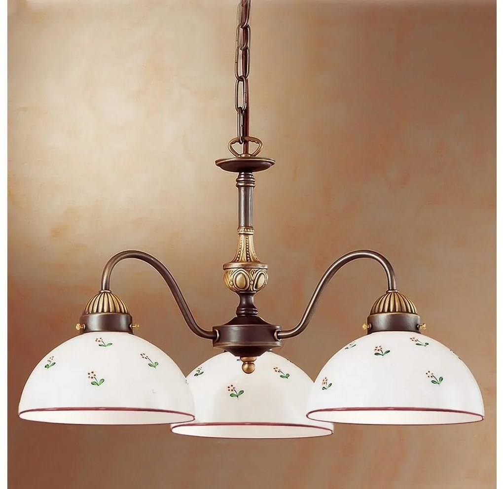 Kolarz 731.83.69 - Luster na reťazi NONNA 3xE27/75W/230V červená