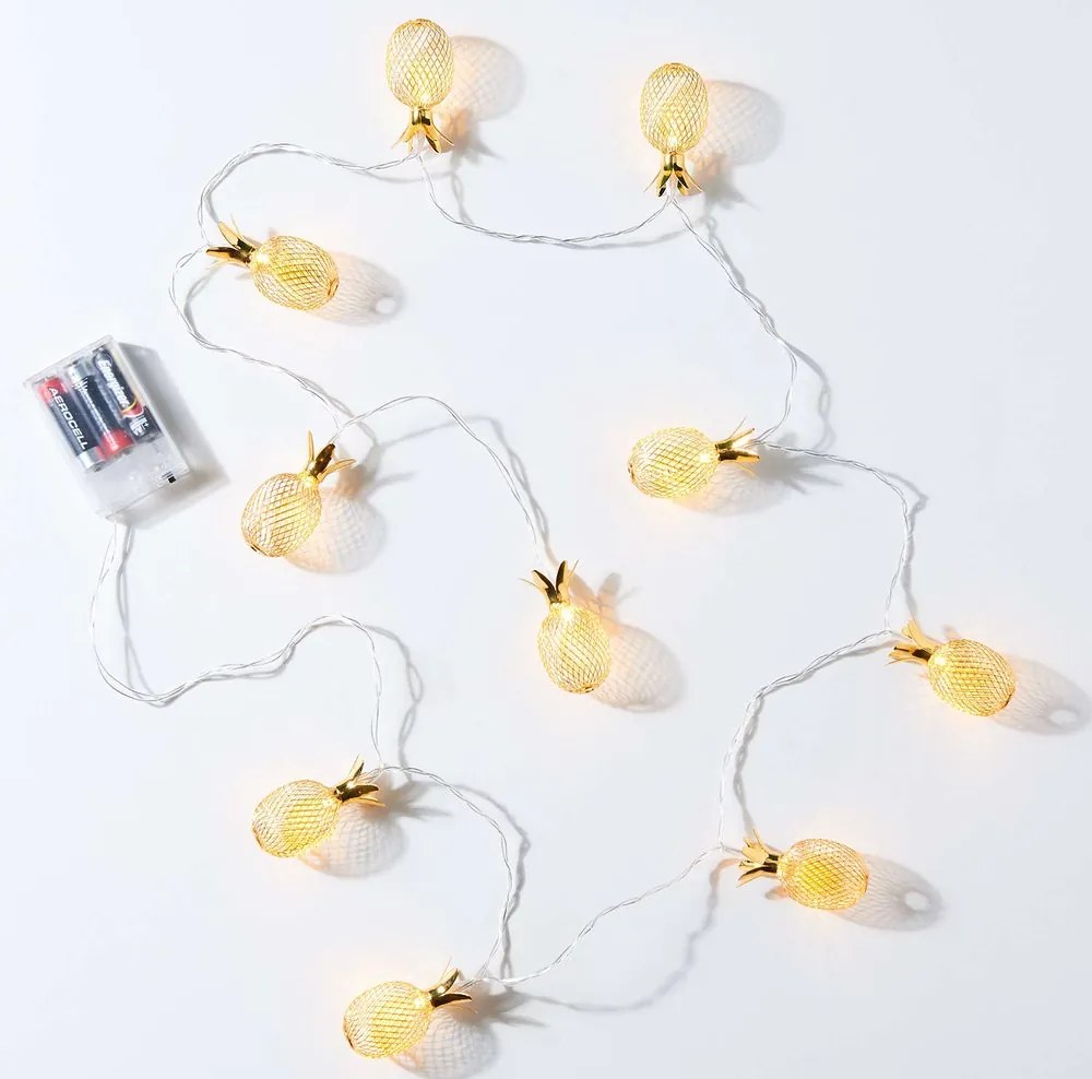 MIAMI Svetelná reťaz LED s ananásom USB 10 svetiel
